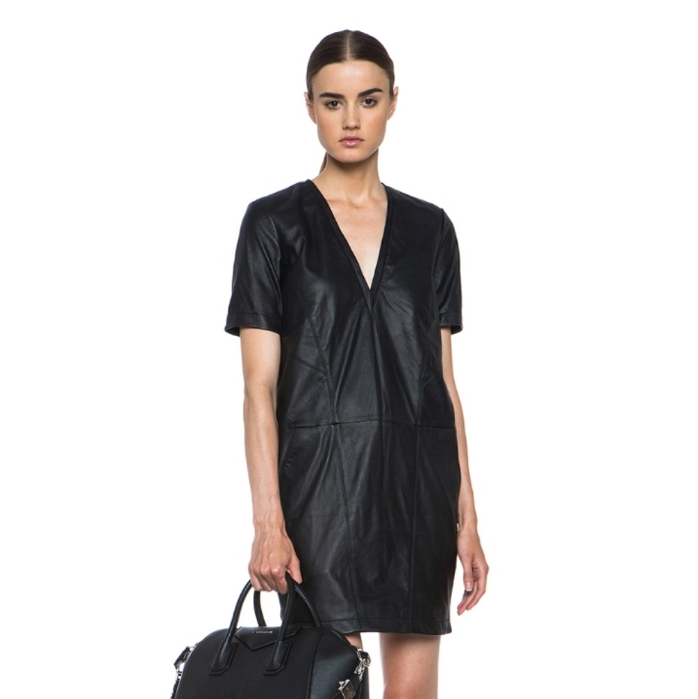Helmut Lang Lambskin Shift Dress